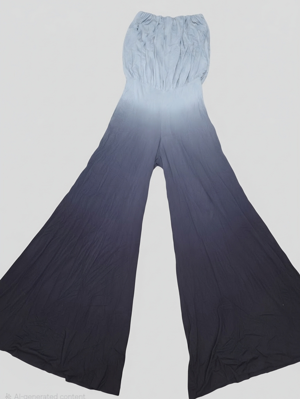 Young Fabulous Broke Strapless Ombre Wide-Leg Jumpsuit - Light Blue to Navy Size